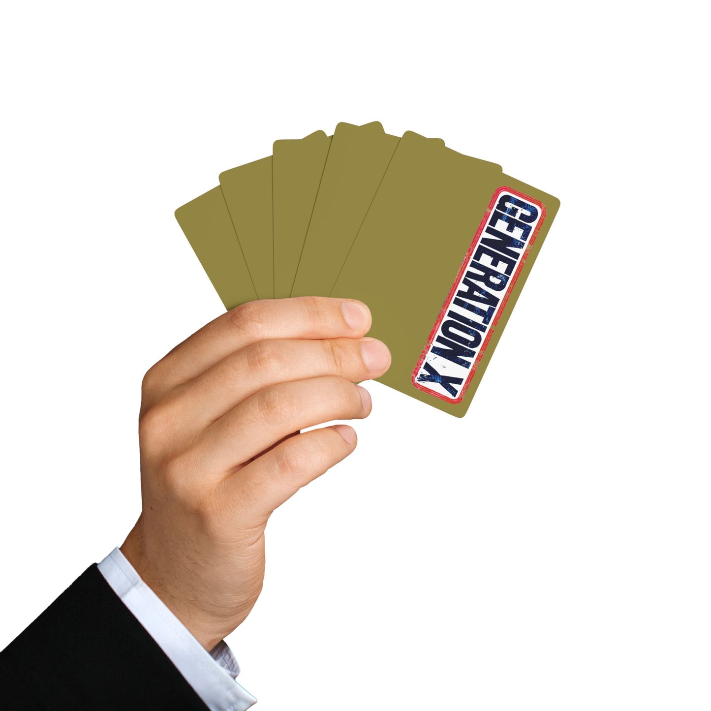 "Generation X", Retro Playing Cards (Camouflage Yellow)