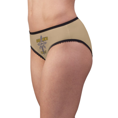 "Good News - John 3:17", Women's Briefs (Warm Beige)