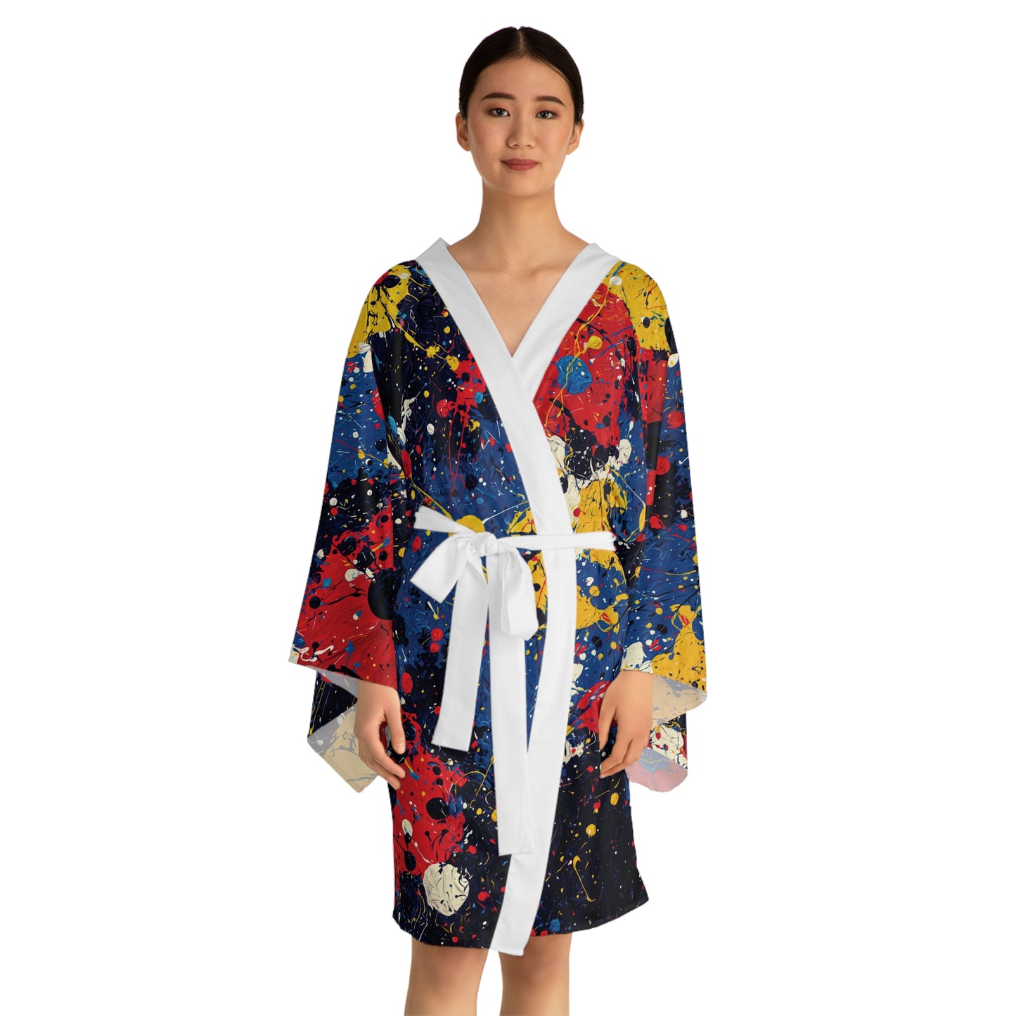 "Abstract 274", Long Sleeve Kimono Robe