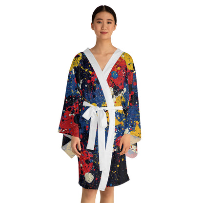 "Abstract 274", Long Sleeve Kimono Robe