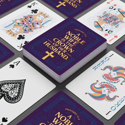 "Proverbs 12:4", Christian Playing Cards (Quandong Plum)