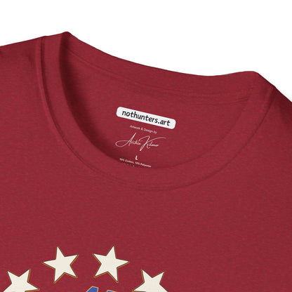 "Trump 45-47 Circle of Stars", Unisex Softstyle T-Shirt
