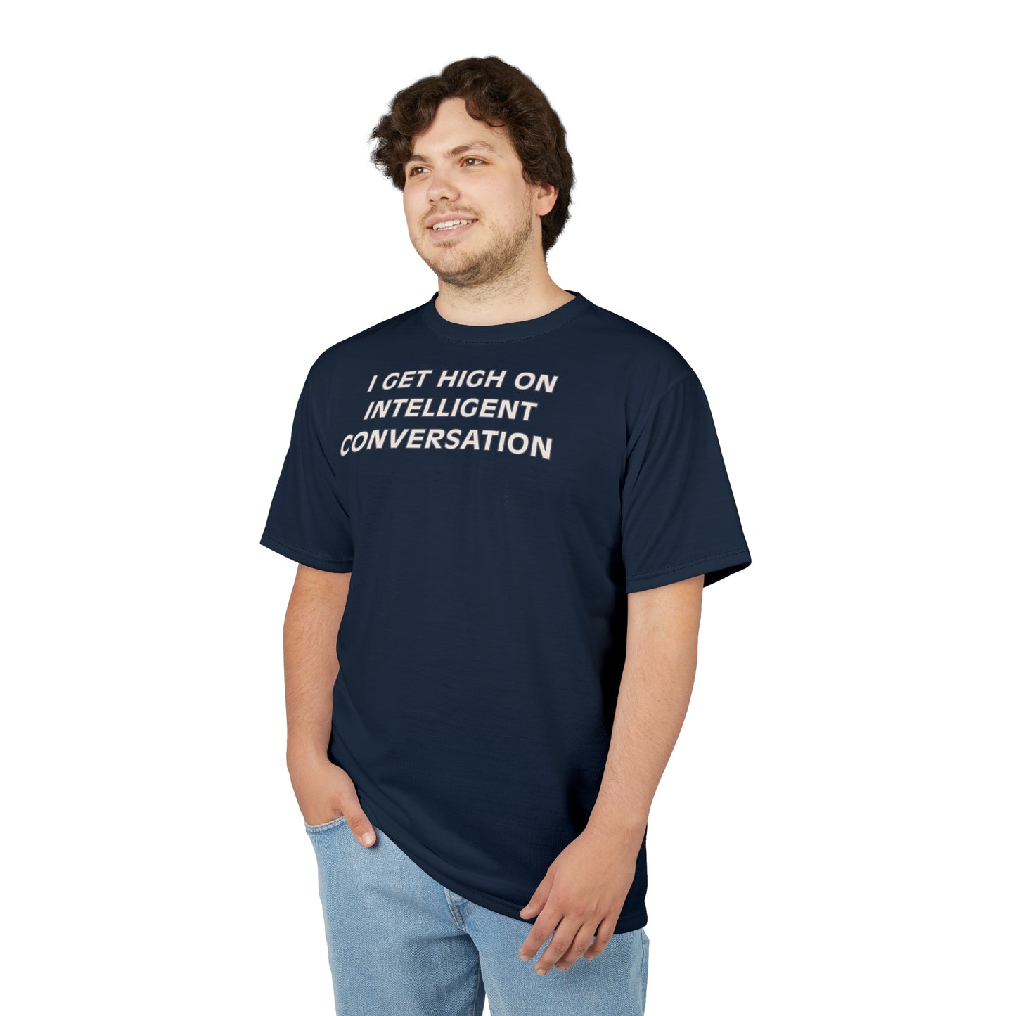 "Intelligent Conversation", Unisex T-shirt (Naval Nights)