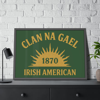 "Clan na Gael - Irish American", Framed Paper Poster (Brithemain Green)