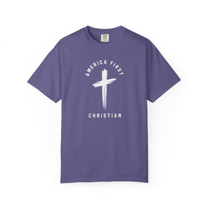 "America First Christian" #05, Unisex T-shirt (Dark Colors)