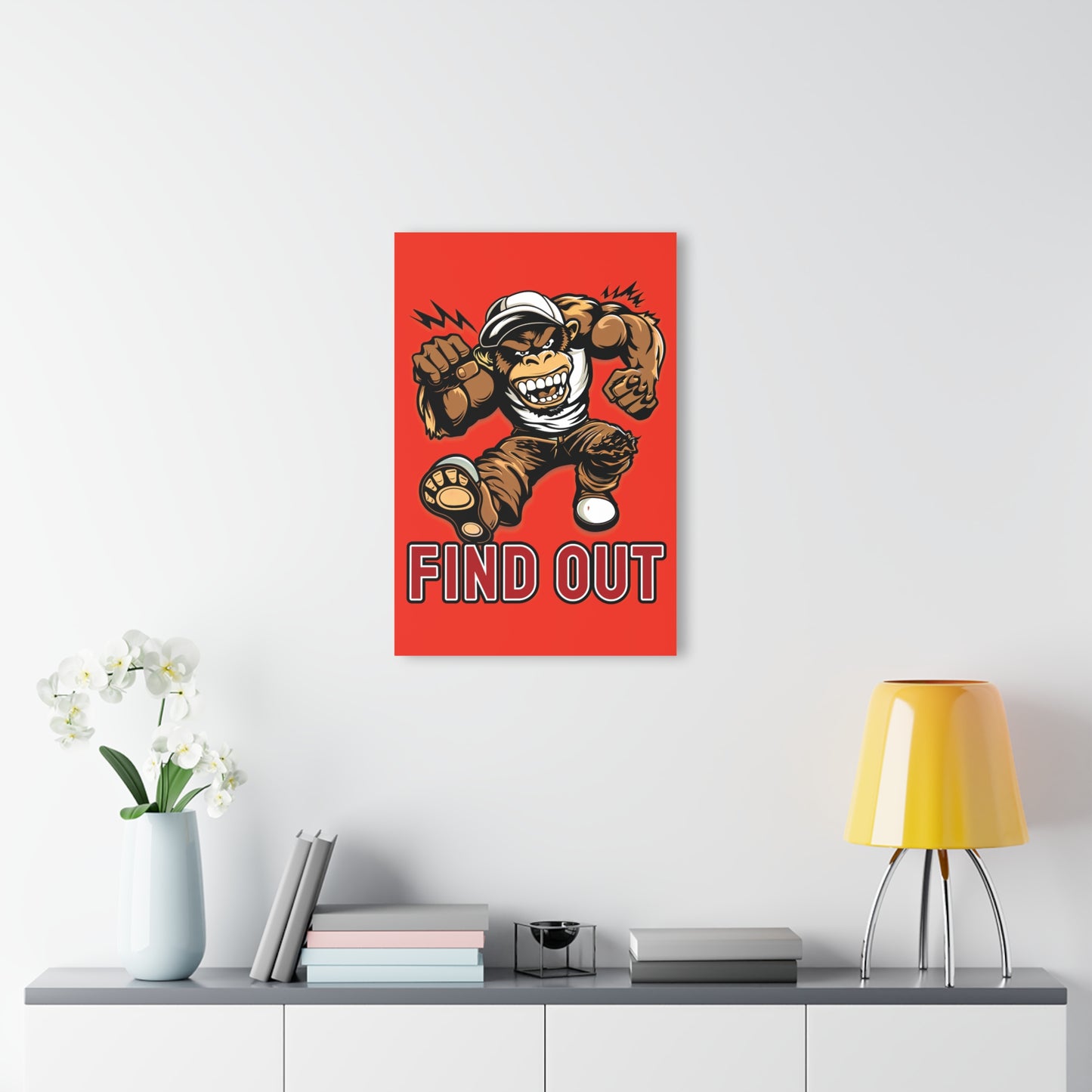 "Find Out", Acrylic Wall Prints (French Cleat Hanging) (Ferrari Red)