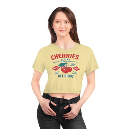 "Delicious Cherries", Crop Tee (Sanctum Veil)