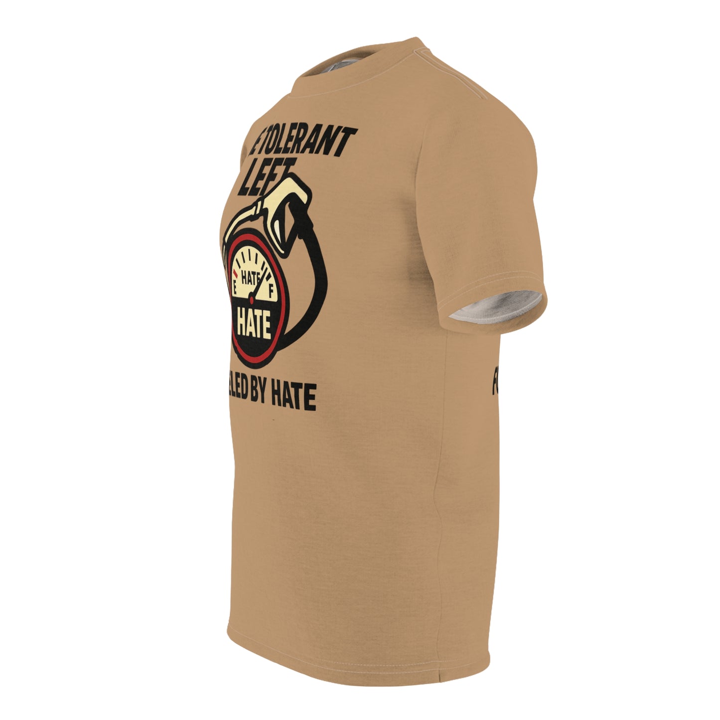 "The Tolerant Left", Unisex T-shirt (Camel Brown)