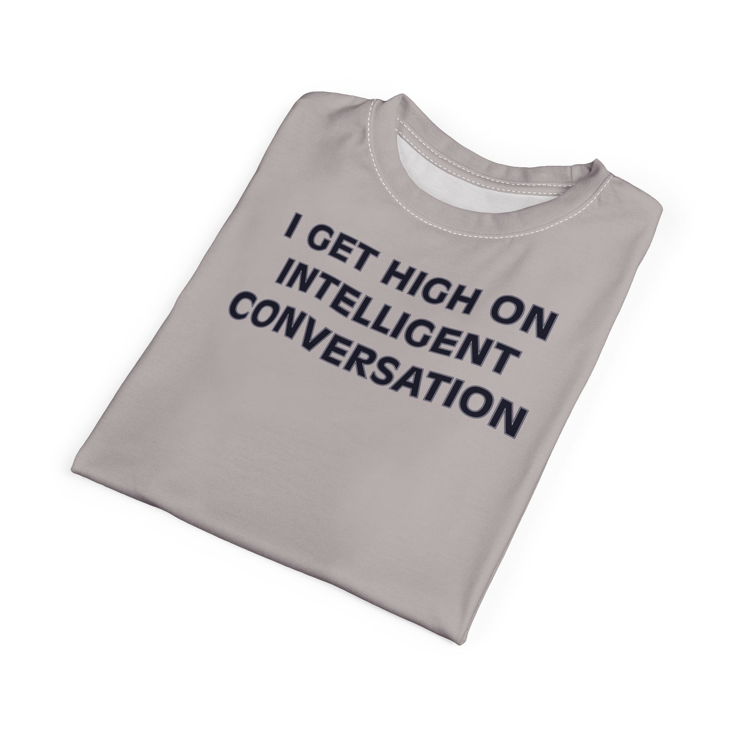 "Intelligent Conversation", Unisex T-shirt (Warm Ash)