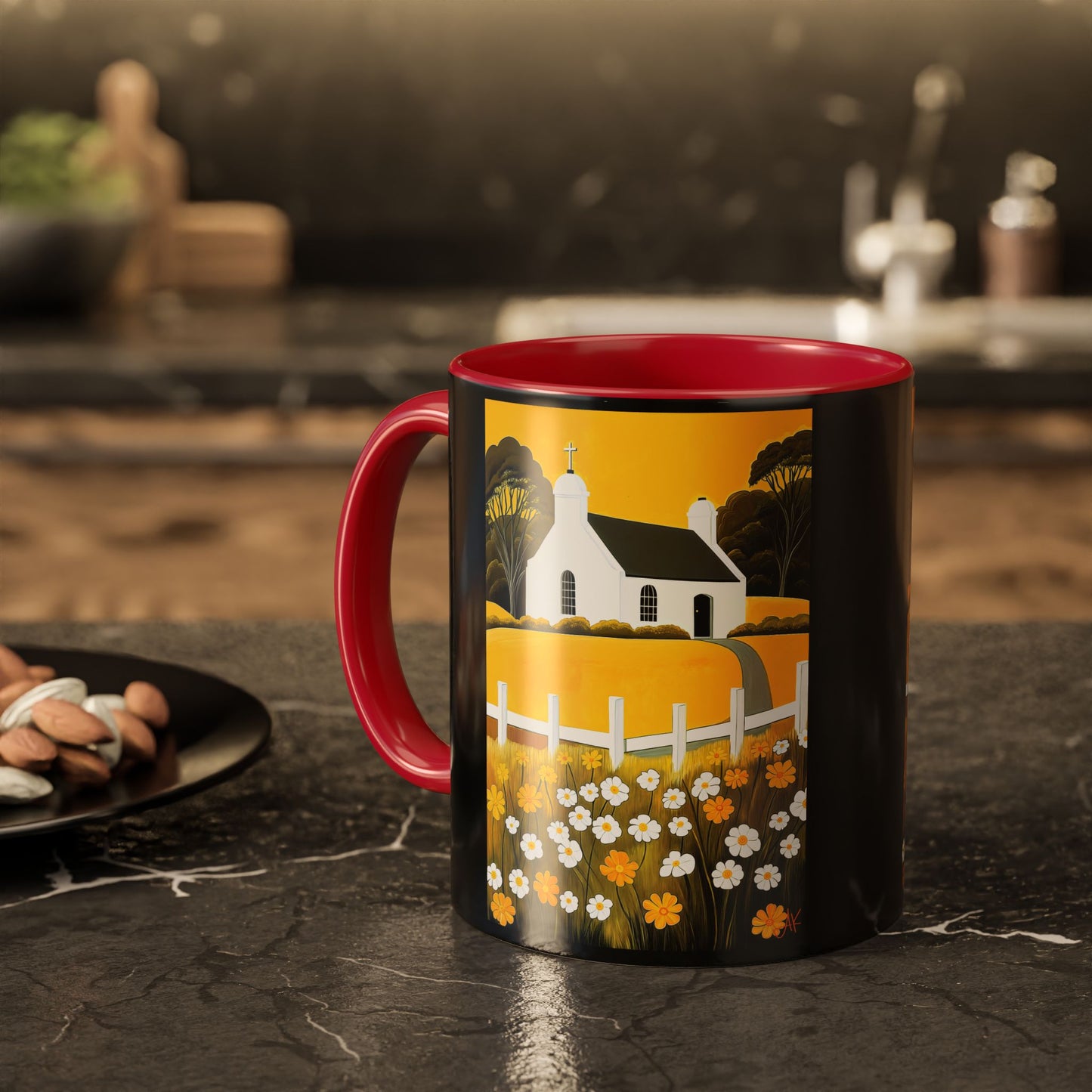 "Eaglais a’ Bhuidhe (Gaelic) - The Church of Golden Hope (English)", Colorful Mugs (11oz & 15oz)