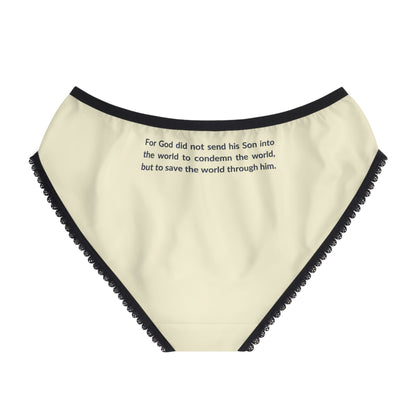 "Good News - John 3:17", Women's Briefs (Cream)