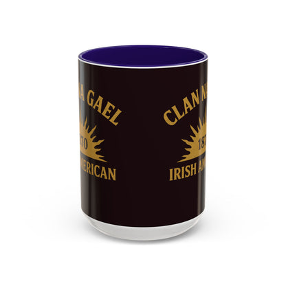 "Clan na Gael - Irish American", Colorful Mugs (11oz, 15oz) (Seal Brown)