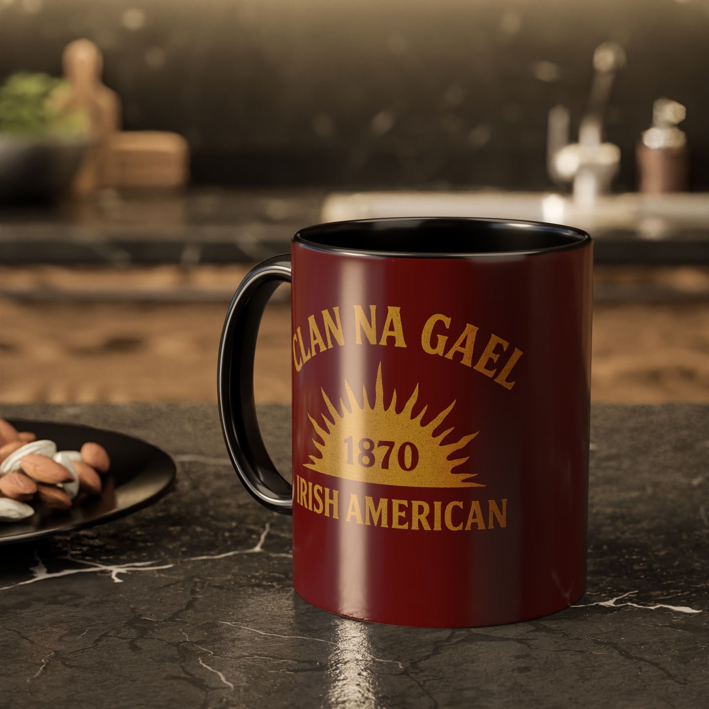 "Clan na Gael - Irish American", Colorful Mugs (11oz, 15oz) (Palladius Red)