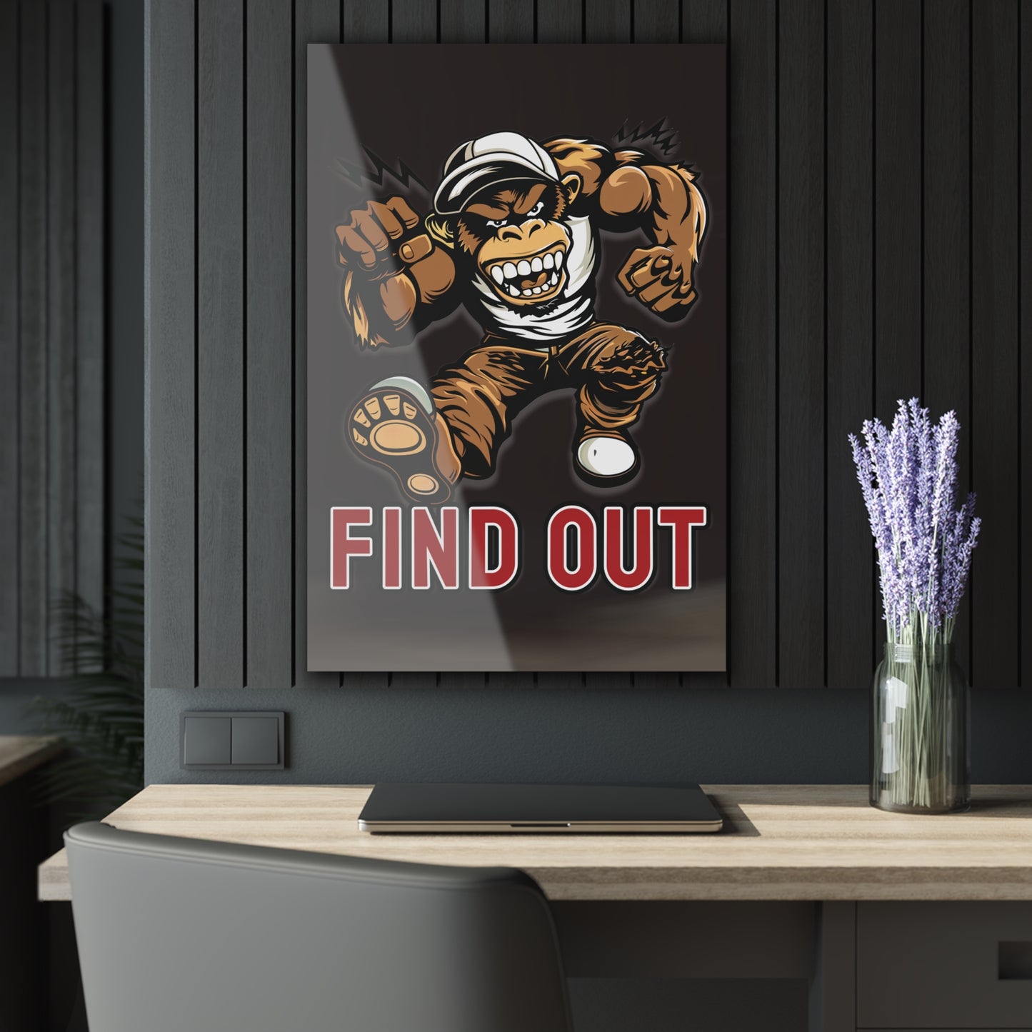 "Find Out", Acrylic Wall Prints (French Cleat Hanging) (Licorice Black)
