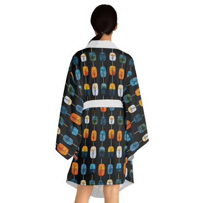 "Skyroot Grove", Long Sleeve Kimono Robe