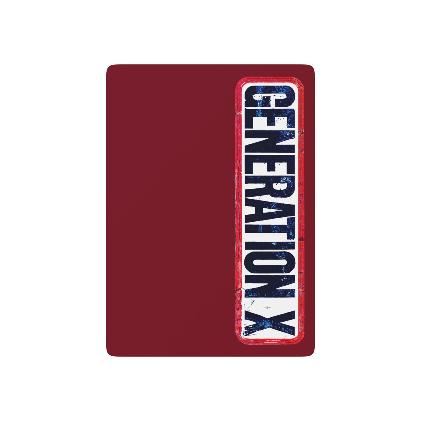 "Generation X", Retro Playing Cards (Dark Cherry Red)