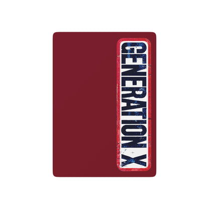 "Generation X", Retro Playing Cards (Dark Cherry Red)