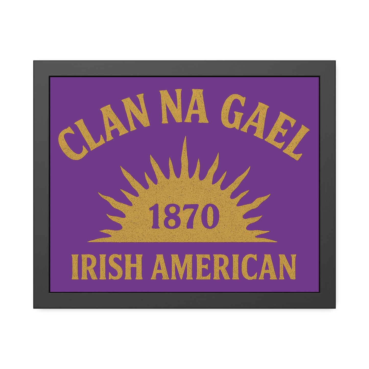 "Clan na Gael - Irish American", Framed Paper Poster (Vesper Violet)