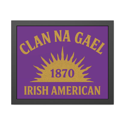 "Clan na Gael - Irish American", Framed Paper Poster (Vesper Violet)