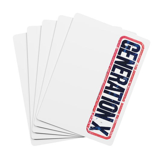 "Generation X", Retro Playing Cards (Pure White)