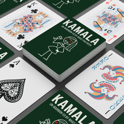"KAMALA un-Bourbon-ed" #01, Political Playing Cards (Monsoon Green)