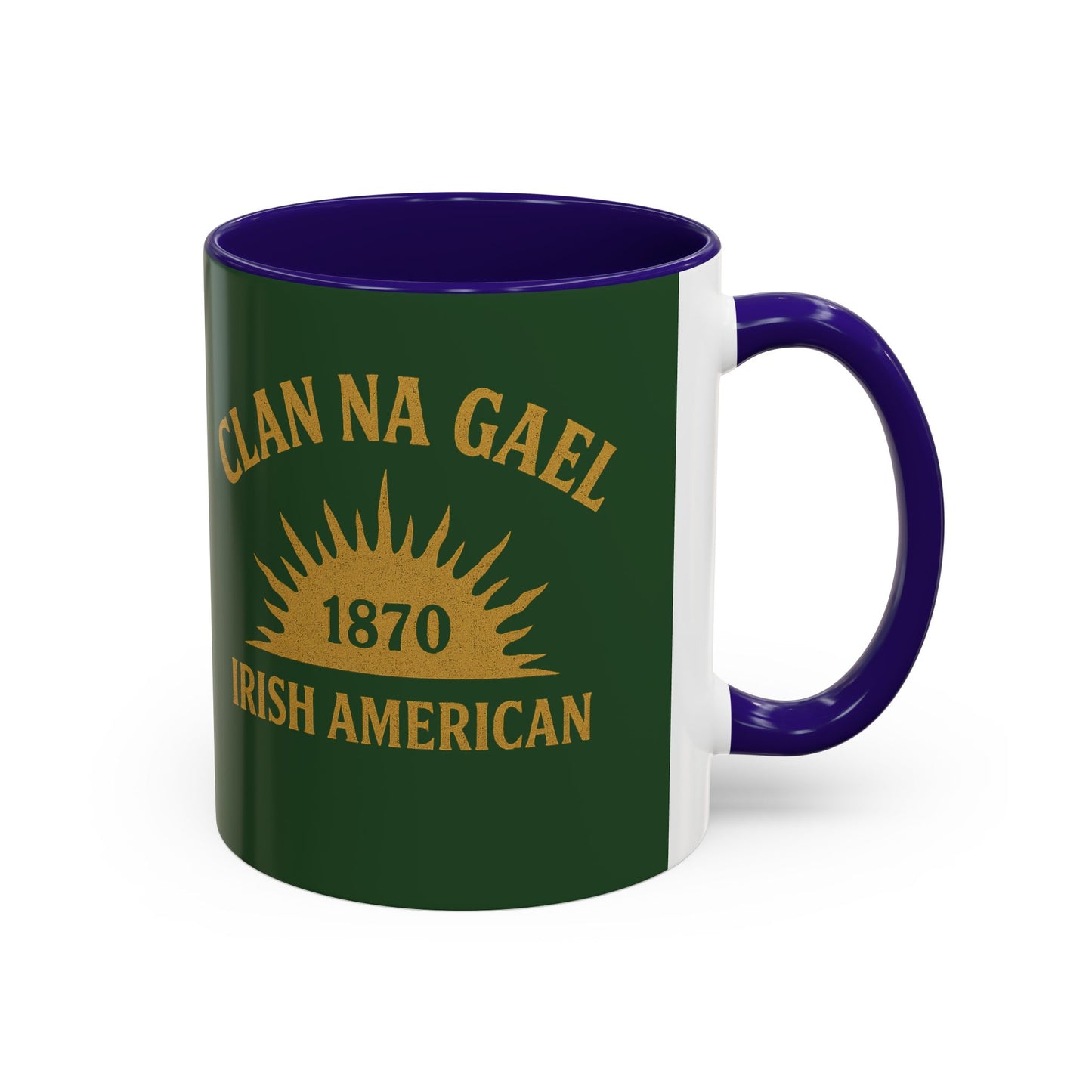 "Clan na Gael - Irish American", Colorful Mugs (11oz, 15oz) (Brithemain Green)