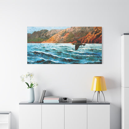 "Sky Kin II – Gannet on the Weather Edge", Fine Art Matte Canvas, Stretched, 1.25"