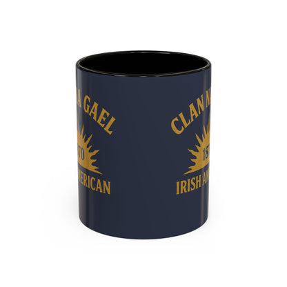 "Clan na Gael - Irish American", Colorful Mugs (11oz, 15oz) (Blue Burka Grey)