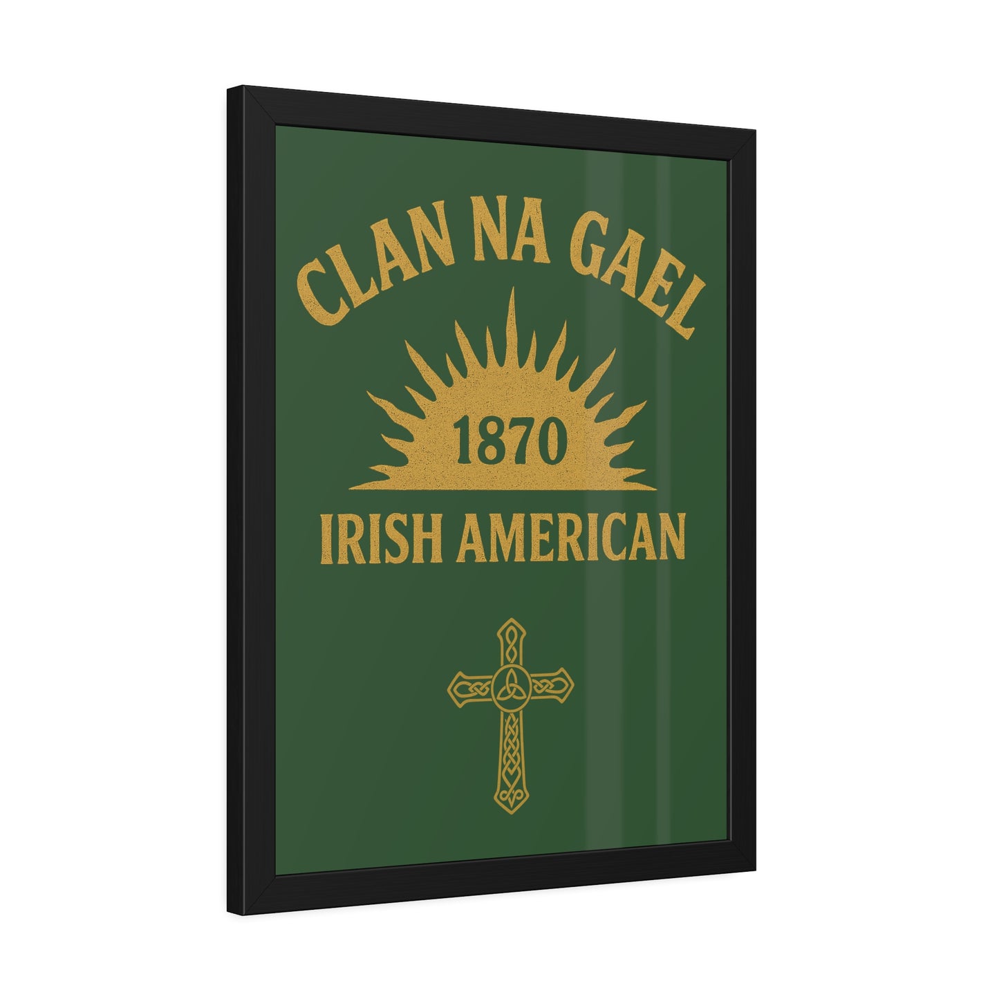 "Clan na Gael - Irish American", Framed Paper Poster (Brithemain Green)