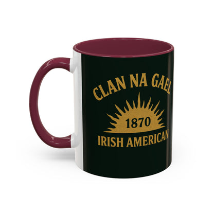"Clan na Gael - Irish American", Colorful Mugs (11oz, 15oz) (Túath Green)