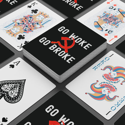 "Go Woke Go Broke (Communist)", Cultural Playing Cards (Void Black)