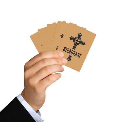 "Steadfast Cross", Christian Playing Cards (Camel Brown)