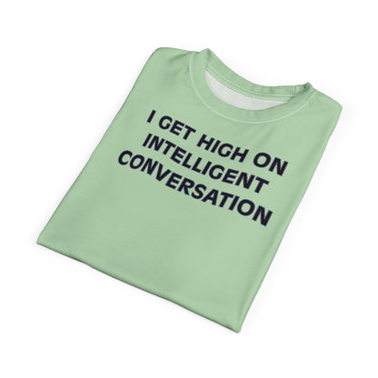 "Intelligent Conversation", Unisex T-shirt (Mint Gloss)