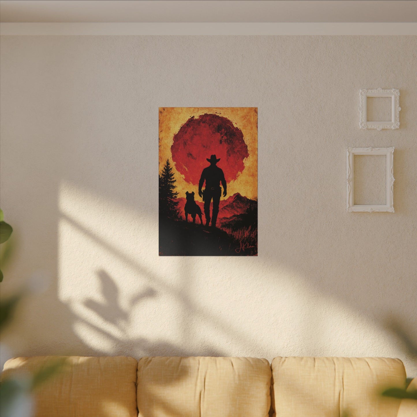 "Watchman of the Red Sun", Matte Canvas Fine Art Print