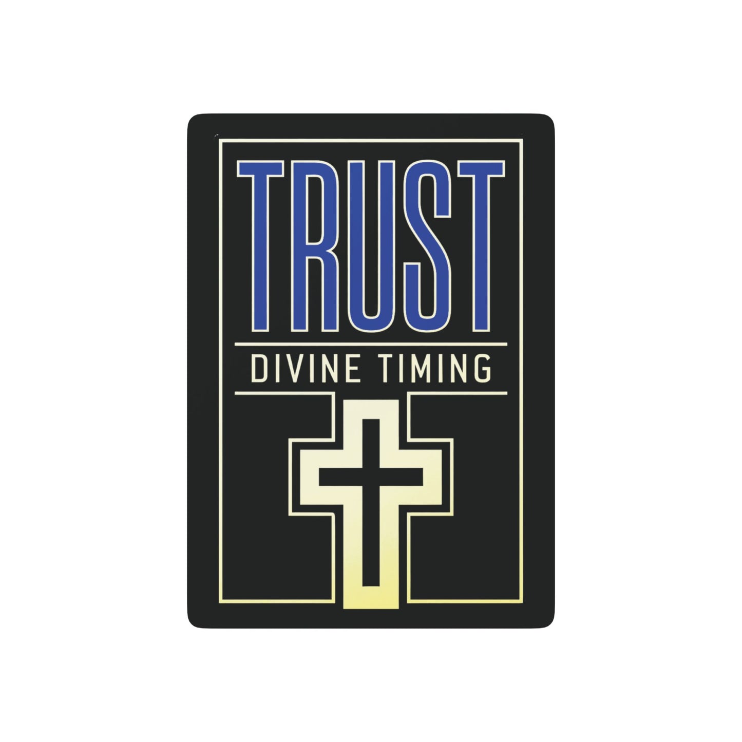 "Trust Divine Timing" #01, Christian  Playing Cards (Void Black)