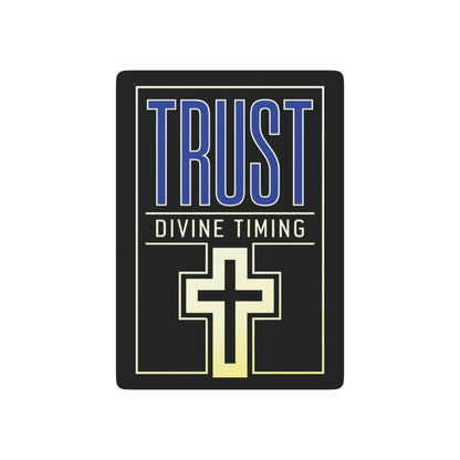 "Trust Divine Timing" #01, Christian  Playing Cards (Void Black)