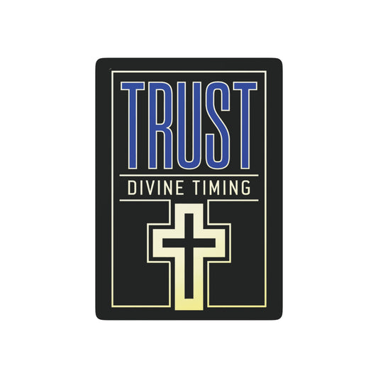 "Trust Divine Timing" #01, Christian  Playing Cards (Void Black)