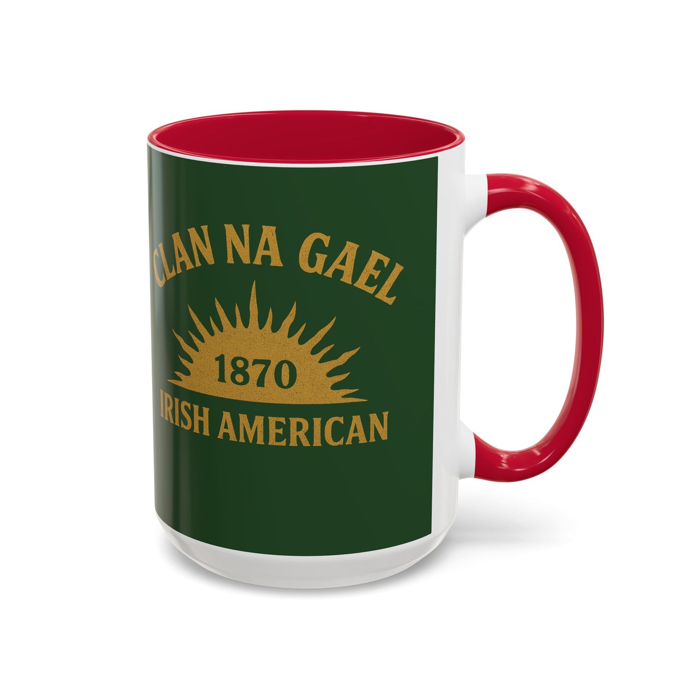 "Clan na Gael - Irish American", Colorful Mugs (11oz, 15oz) (Brithemain Green)