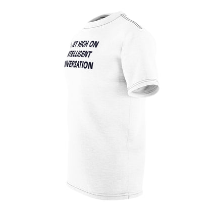 "Intelligent Conversation", Unisex T-shirt (White)