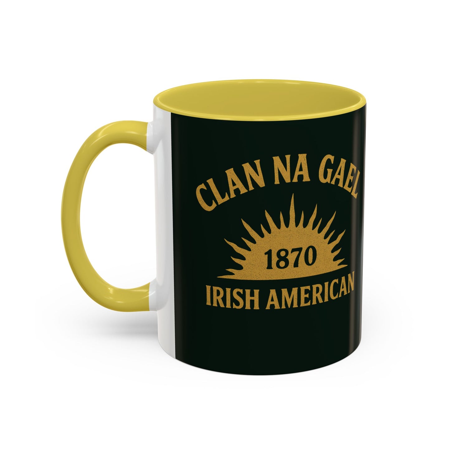 "Clan na Gael - Irish American", Colorful Mugs (11oz, 15oz) (Túath Green)