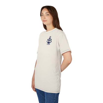 "USN Anchor", Unisex T-shirt (Whitecap)