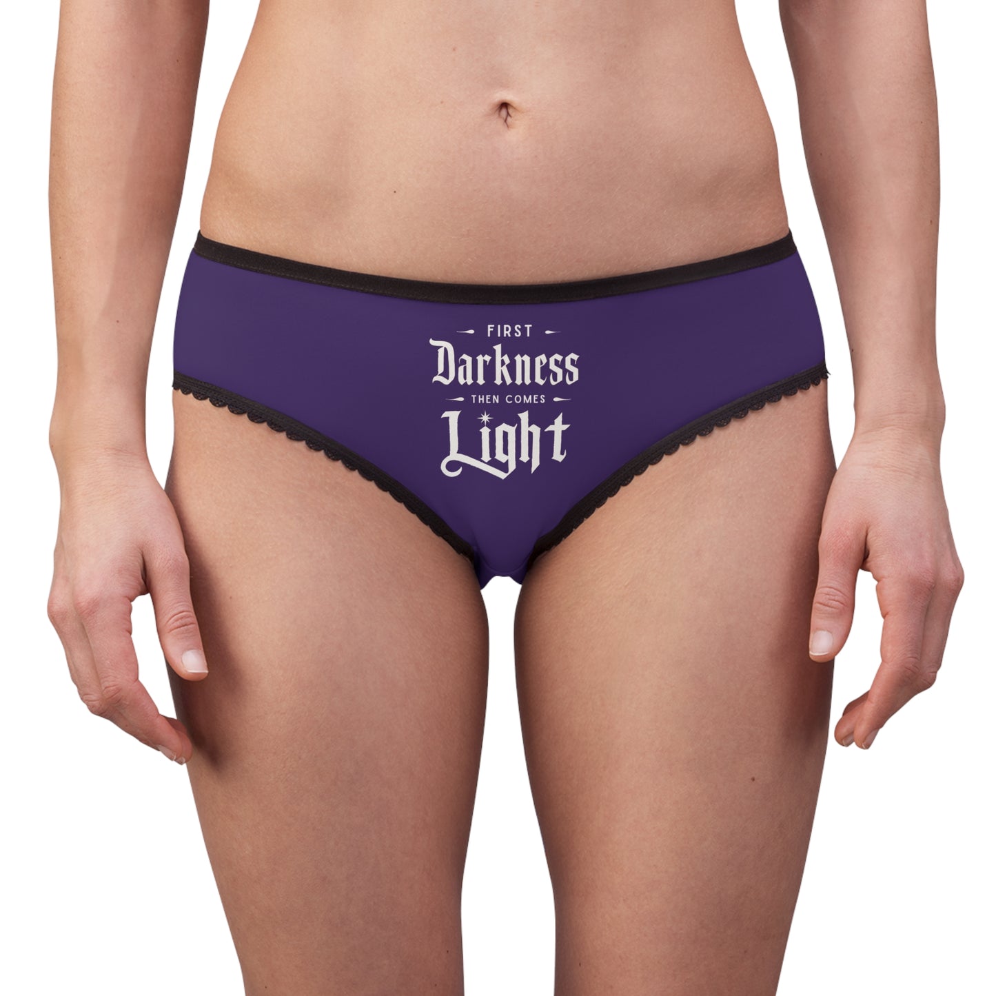 "First Darkness Then Comes Light" #02, Women's Briefs (Pleasant Purple)