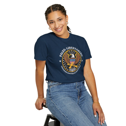 "Paleo-Libertarian" #01, Unisex T-shirt (Dark Colors)