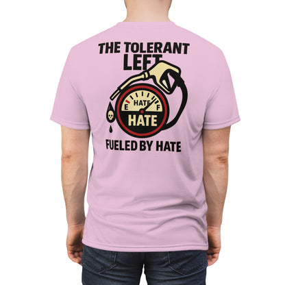 "The Tolerant Left", Unisex T-shirt (Abbey Veil Pink)