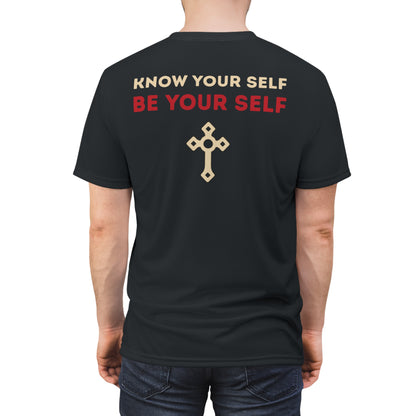 "Know Your Self", Unisex T-shirt (Blue Charcoal)