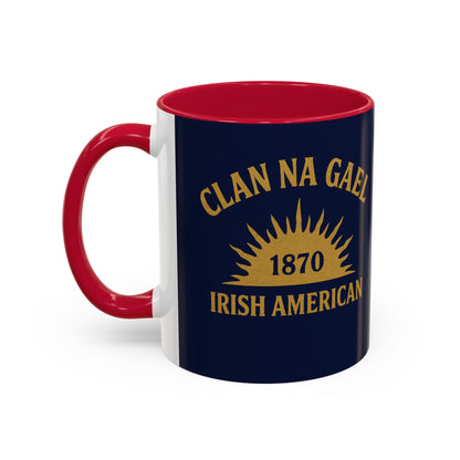 "Clan na Gael - Irish American", Colorful Mugs (11oz, 15oz) (Mariana Blue)