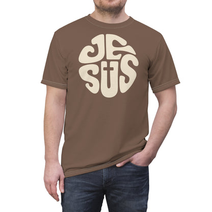 "Retro Jesus", Unisex T-shirt (Clove Brown)