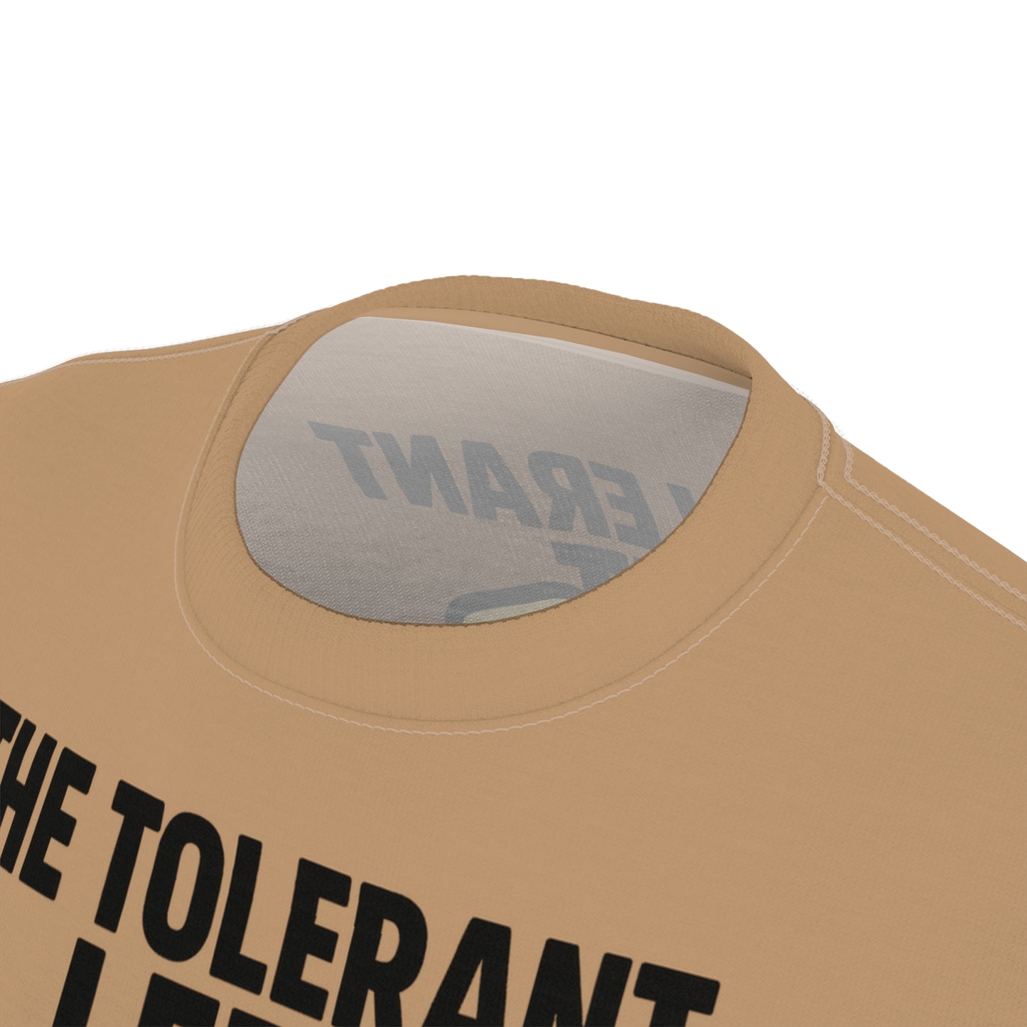 "The Tolerant Left", Unisex T-shirt (Camel Brown)