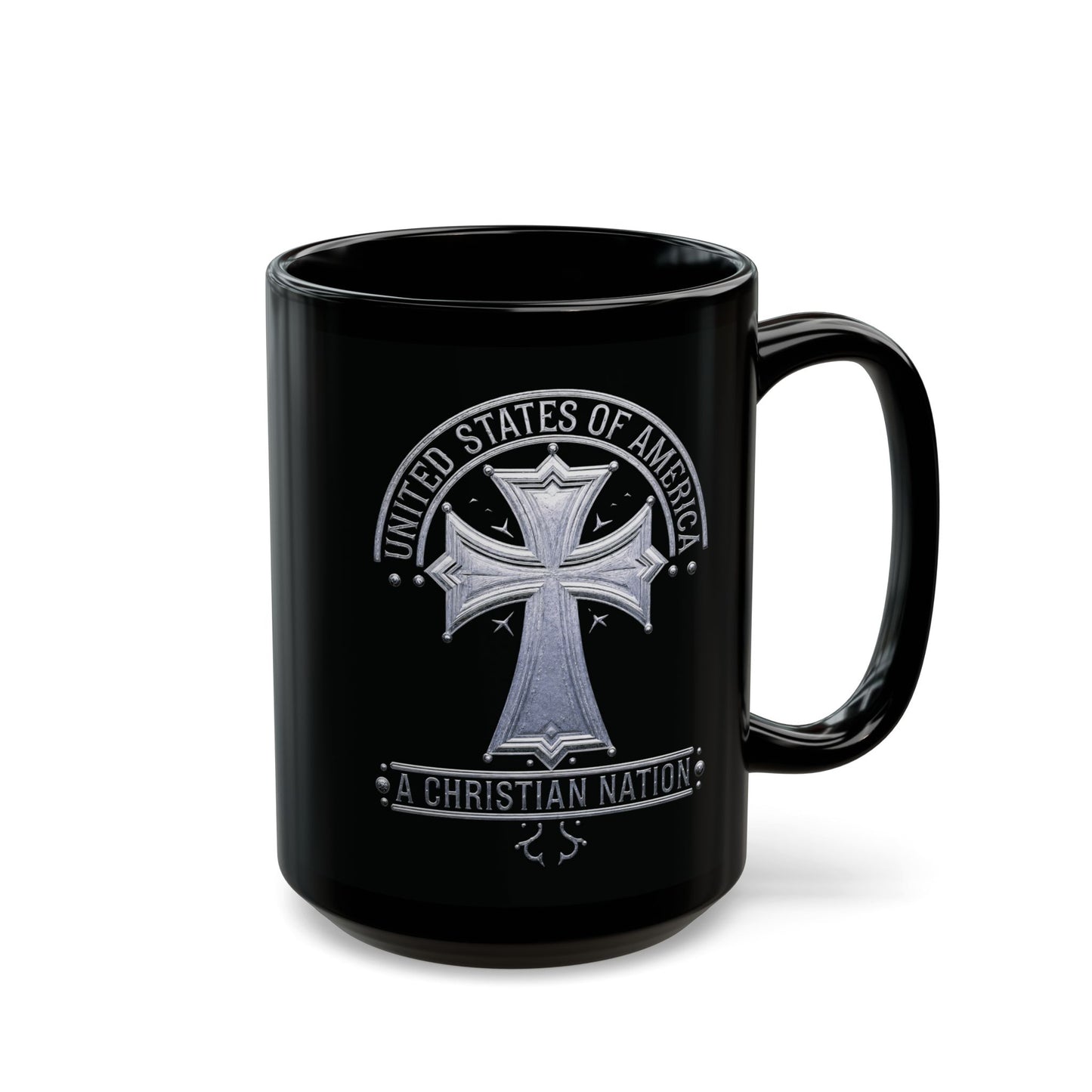 "USA - A Christian Nation" #02, Black Mug (11oz & 15oz)