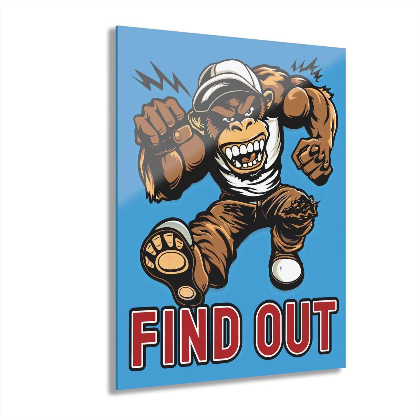 "Find Out", Acrylic Wall Prints (French Cleat Hanging) (Swimmer Blue)